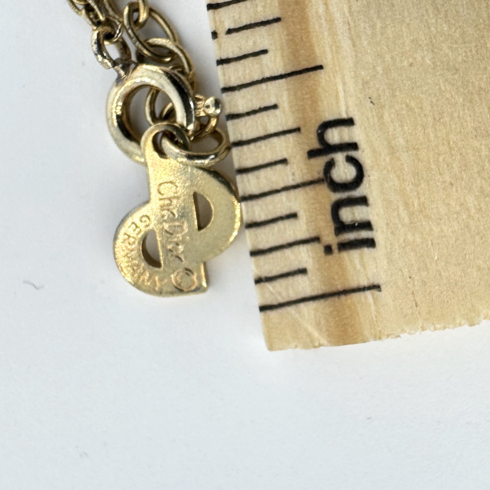 Christian Dior CD Logo Pendant Necklace 1970s–80s Germany Vintage Rope Chain - Picture 6 of 13